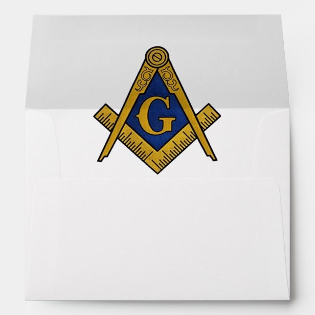 Enveloppe Masonic Freemason Masonry Adresse de retour (Dos (Bas))