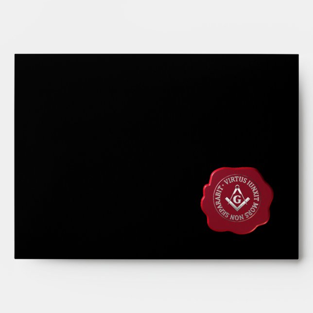 Enveloppe Masonic sceau de cire (Devant)