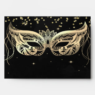 Enveloppe Masquerade Or Diamants