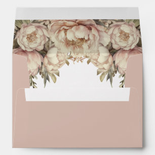 Enveloppe Mauve Dusty Rose Mariage Peony