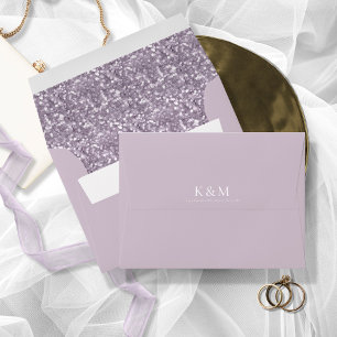 Enveloppe Mauve ID889 Mariage Sparkles