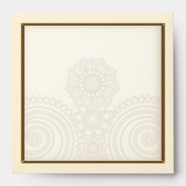 Enveloppe Mehndi Lace (Enveloppe pour Cartes de 5 x 5 pouces (Devant)