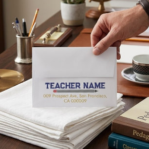 Enveloppe Meilleur Professeur Personnalisé avec Adresse Pers