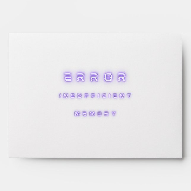 Enveloppe mémoire insuffisante (Devant)