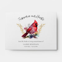 Memorial Bird Seeds Funeral Keepsaké Cardinal Enve