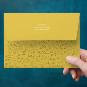 Enveloppe Memphis doré