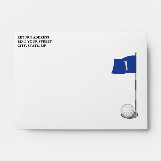 Enveloppe Merci de golf (Devant)