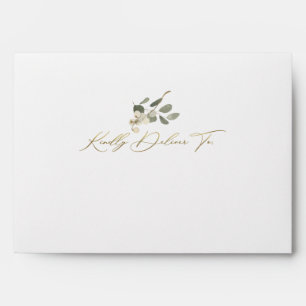Enveloppe Merci De Livrer Au Mariage Floral De Calligraphie 