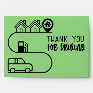 Enveloppe Merci pour la conduite dans l'enveloppe service