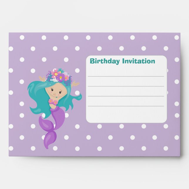 Enveloppe Mermaid Pearl Anniversaire (Devant)