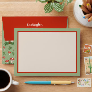 Enveloppe Merry Mushrooms Custom Return Address