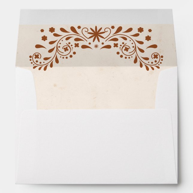 Enveloppe Mexican Floral Wedding  Envelope (Dos (Bas))