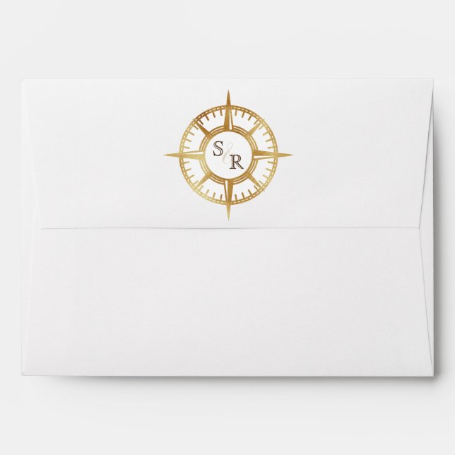 Enveloppe Mexique Destination Mariage Passport Gold Carte du (Dos (Haut rabat))