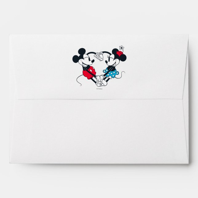 Enveloppe Mickey & Minnie | Idéal de couple (Dos (Haut rabat))