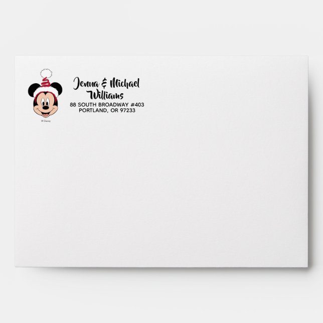 Enveloppe Mickey Mouse | Casquette de Noël mignon (Devant)