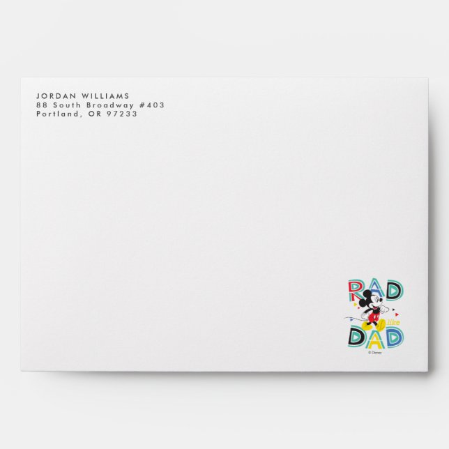 Enveloppe Mickey Mouse | Rad Like Papa (Devant)