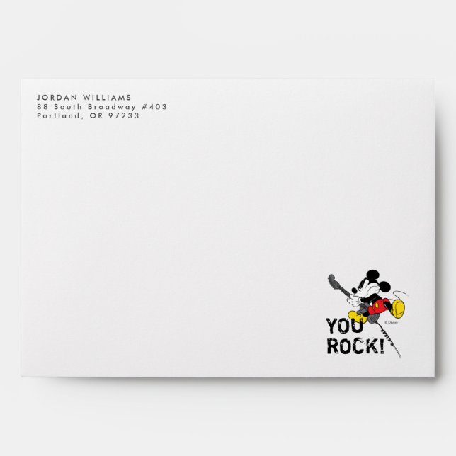 Enveloppe Mickey Mouse | T'Es Rocher, Papa ! (Devant)