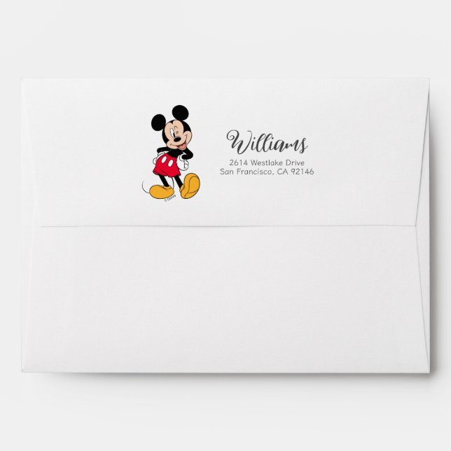 Enveloppe Mickey Mouse Wink (Dos (Haut rabat))