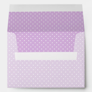 Enveloppe Micro pois blanc - Douce Lilac