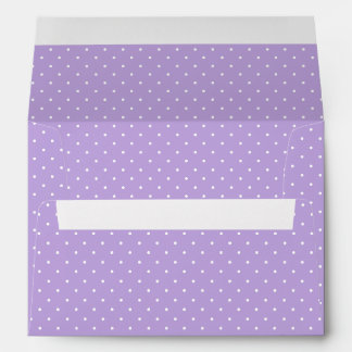 Enveloppe Micro pois blanc - Lavande tendre