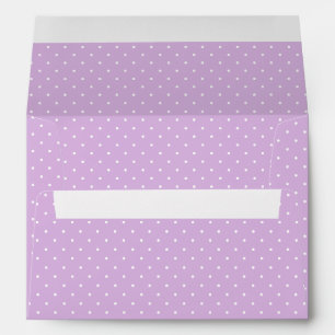 Enveloppe Micro pois blanc - Lilas doux