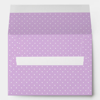 Enveloppe Micro pois blanc - Lilas doux