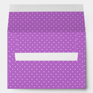 Enveloppe Micro pois blanc - Orchidée violet