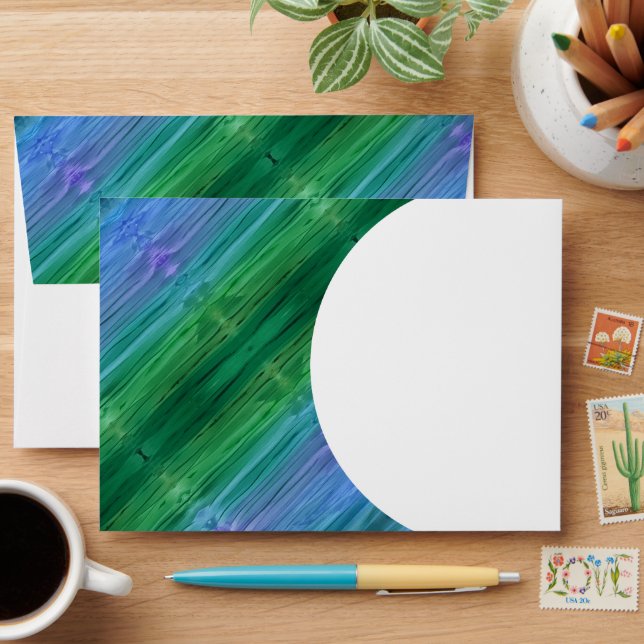 Enveloppe Midnight blue flows artistic gradient (Desk)