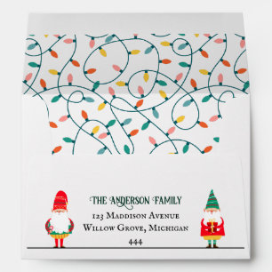Enveloppe Mignonne Santa Clauses Joyeux Noël