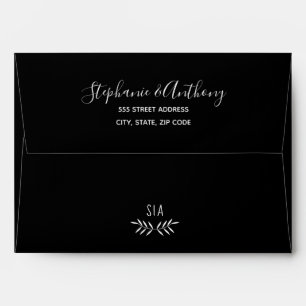 Enveloppe Mini Black and White Branch Calligraphy