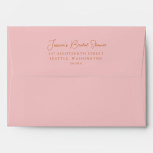 Enveloppe Mini Chic Cute Rose Douche Adresse de retour