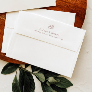 Enveloppe Mini-fer à cheval   Brown rustique et Mariage blan