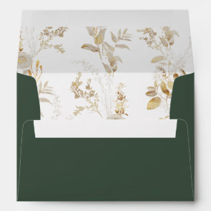 Enveloppe miniature en or vert 5x7