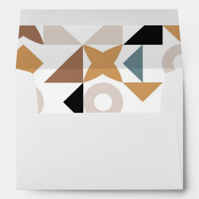 Enveloppe Minimal Bauhaus Baby Shower Lined Envelope (Dos (Bas))