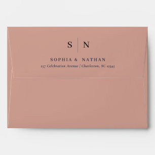Enveloppe Minimal et chic Mariage en terre cuite
