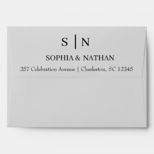Enveloppe Minimal et chic Mariage noir
