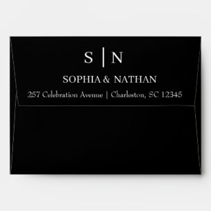 Enveloppe Minimal et chic   Mariage noir