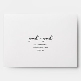 Enveloppe Minimal Hand Drawn Whimsical Doodle Wedding