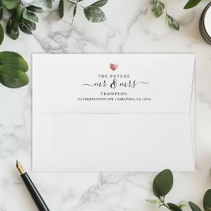Enveloppe Minimal L'avenir M. et Mme Rose Mariage d'or