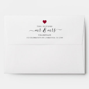 Enveloppe Minimal The Future M. et Mme Mariage de Red Heart