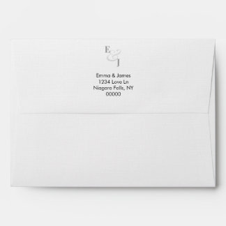 Enveloppe Minimalist Ampersand Wedding | Return Address