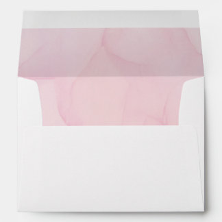 Enveloppe Minimaliste aquarelle rose