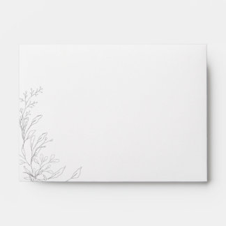 Enveloppe Minimaliste blanc et gris Enregistrer la date