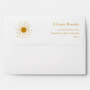 Enveloppe Minimaliste Boho Sunshine 5x7 Baby shower
