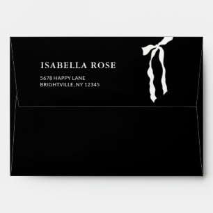 Enveloppe Minimaliste Bow Moderne Graduation Adresse de reto