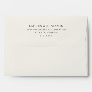 Enveloppe Minimaliste Élégant Blanc Cassé