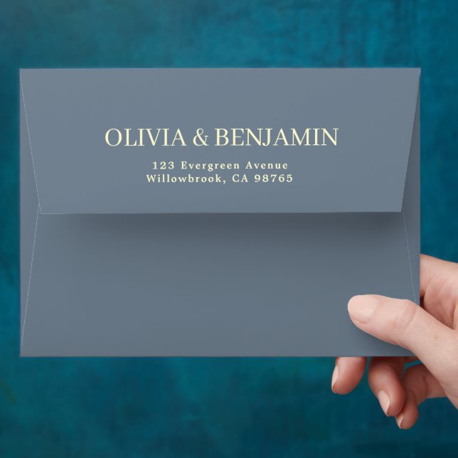 Enveloppe Minimaliste moderne chic Dusty Mariage (Hand)