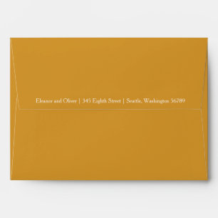 Enveloppe Minimaliste Moderne Typographie Jaune Adresse de r