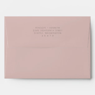 Enveloppe Minimaliste moderne Vintage Dusty Mariage