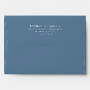 Enveloppe Minimaliste Navy Sophistiqué